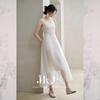 JK&JS 'Floating Cloud Scroll' New Chinese Style Long Slip Dress