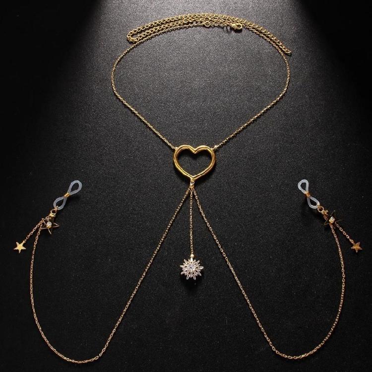 Модное ожерелье-цепочка на тело из сплава, практичная цепочка на грудь, подходит для модных женщин для создания уникальных образов.