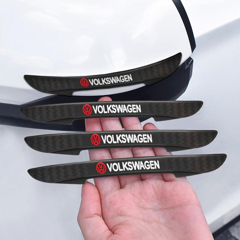 4Pcs Bumper Anti-collision Strip Car Door Scratch Protector Stickers Car Accessories For VW R Golf 4 5 Passat Beetle Tiguan Polo xn2