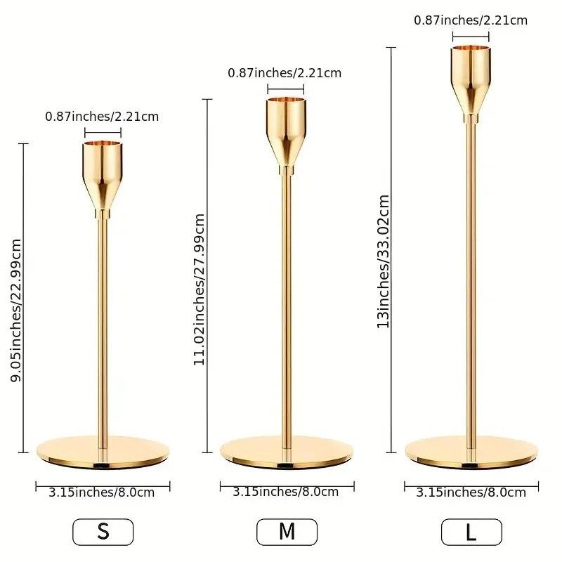 3 шт./компл. подсвечники из металла в европейском стиле, модные подсвечники для свадебного стола, изысканные подсвечники для рождественского стола