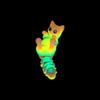 3D bosma Chiroyli Toʻliq Tana Boʻgʻimli Harakatlanuvchi Kalit Osma Bezak