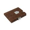 EXENTRI Eccentric Wallet EX024 Genuine Leather Trifold Wallet Mini Wallet RFID Blocking Compact Mini Wallet Cowhide Leather Small Wallet Men Women
