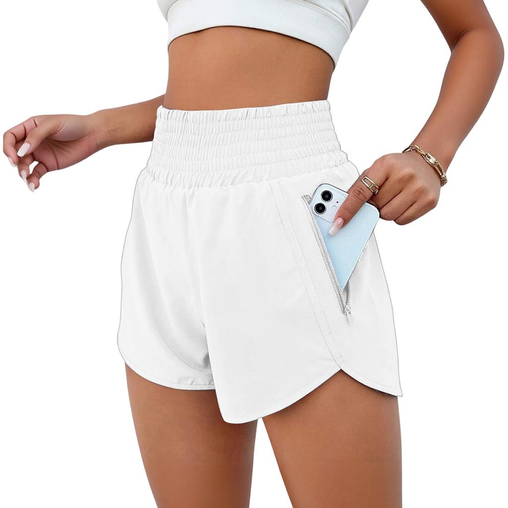 Женские Модные Спортивные Шорты для Бега и Йоги с Высокой Талией, На Подкладке, Для Взрослых, Повседневные