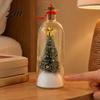 Snowflake Holly Ornaments Recordable Christmas Tree Message in A Bottle, Voice Recording Holiday Keepsake Decorative Ornament for Entryway with