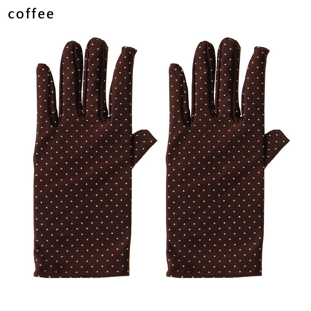 Soft Lady Girl Women's Gloves Full Finger Mittens Wrist Gloves & Mittens Sun Protection Dot Gloves
