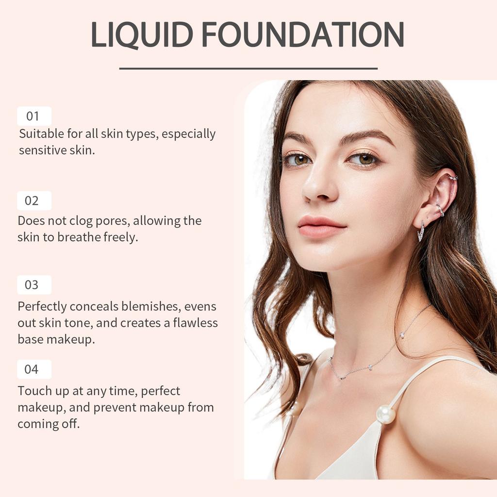 Увлажняющая основа под макияж Skin Care Liquid Foundation Natural Light, дружественная коже, увлажняющая, прозрачная основа под макияж Skin Care Liquid Foundation 30 мл