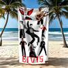 Elvis Beach Towel Quickdry Soft Microfiber Comfortable Lightweight