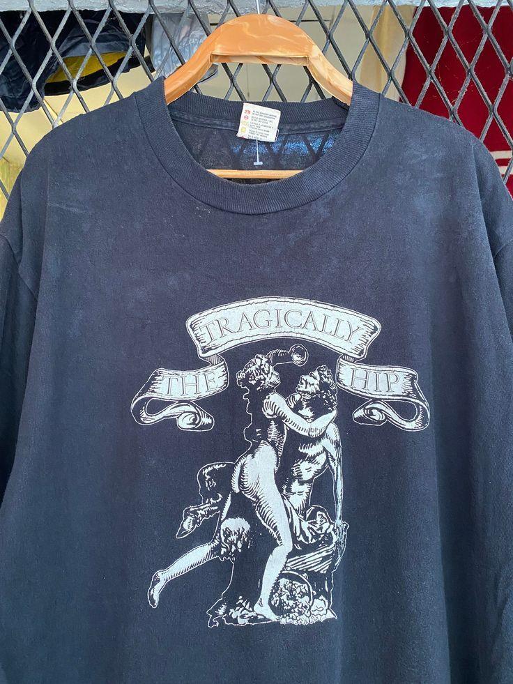 Vtg 90s The Tragically Hip Band T shirt Rock Band Classic Style tee