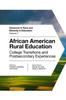 Книга African American Rural Education : College Transitions and Postsecondary Experiences