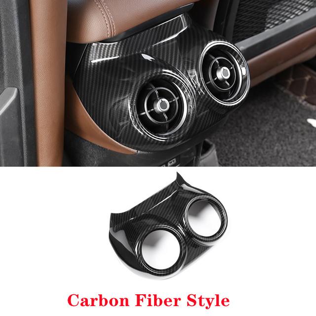 Декоративная рамка в стиле углеродного волокна для заднего выхлопного отверстия автомобиля, подходящая для Alfa Romeo Stelvio 2017-автомобильный интерьер