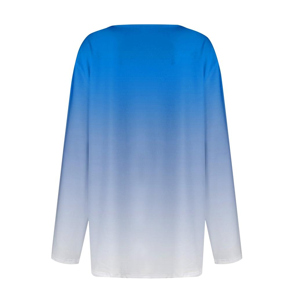 Women's T Shirt Tee Button Long Sleeve Daily Weekend Fashion Basic V- Neck Regular Top