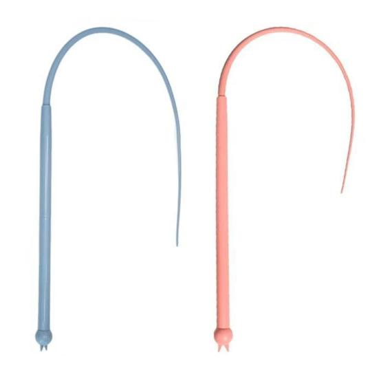 Teaser Stick Silicone Cat Wand Toy Mouse Tail Shape Soft Scratch Resistant Bite Resistant Interactive Cat Teaser Cat Habit Toy