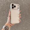 Роскошный Матовый Прозрачный Чехол Для iPhone 17 Air 16 Pro Max Plus Позолоченная Рамка Защита Линзы Пленка Противоударный Жесткий Прозрачный PC Чехол