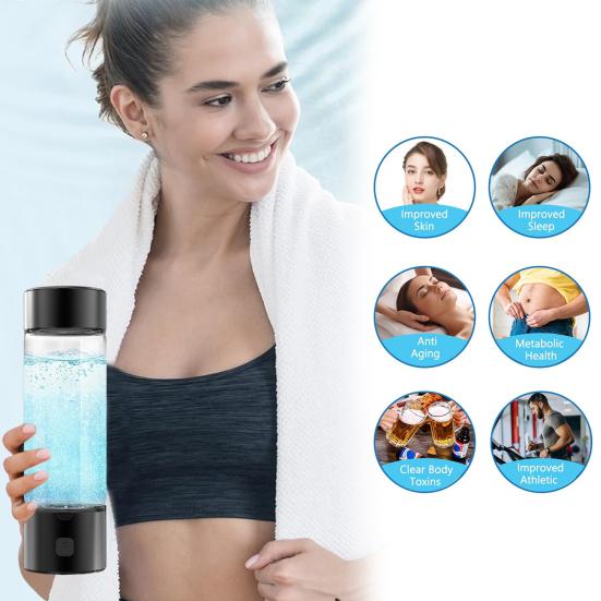 Генератор водородной бутылки с водой 1400PPB 460 мл портативный гидростакан для воды SPE PEM Tech универсальная машина для бутылок с водой подарок