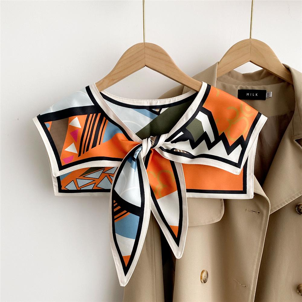 Silk Scarf Shawl for Women - Versatile Double-Layer Neck Protection for Spring, Autumn, and Summer