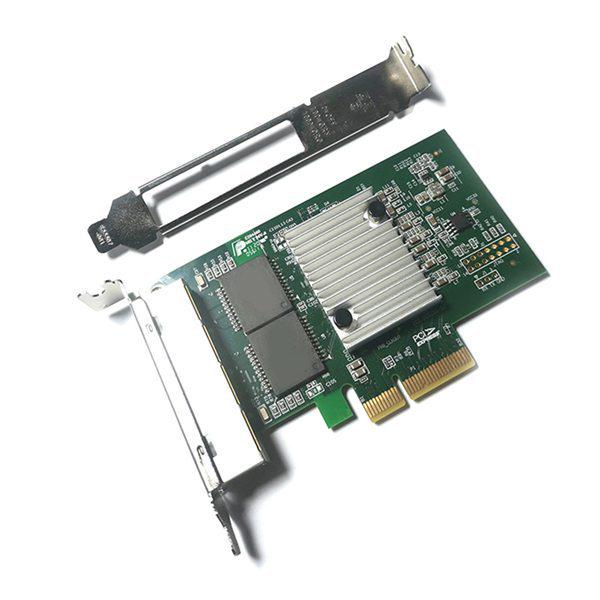1x NC365T 1Gb Four-Port PCI-E Ethernet Server Card, Color: As Shown, Material: PCB.
