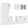 8 Piece Kitchen Cabinet Set Porto in White Particleboard
