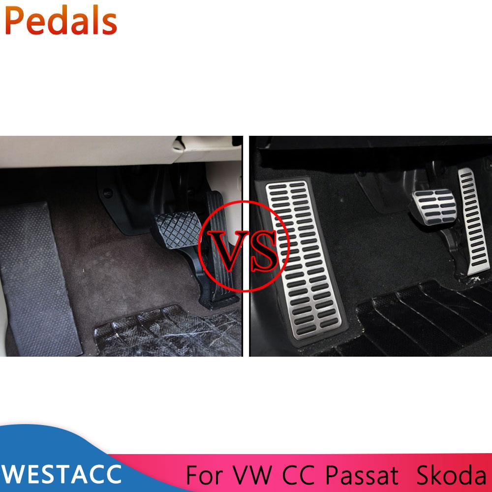 Накладка на педали автомобиля для Volkswagen VW Passat B6 B7 R36 R-line CC для Skoda Superb LHD педаль акселератора и тормоза