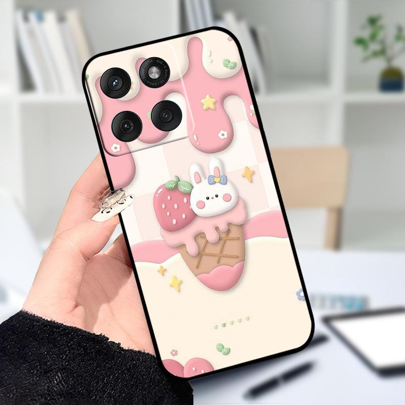 Для Motorola Edge 60 Fusion Мягкий чехол XT2503-4 Милый мультяшный силиконовый TPU чехол для телефона Для Moto Edge 60Fusion 5G Защитный Fundas