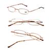 Spring Hinge Small Compact Eyeglass Reading Glasses Presbyopic Glasses with Pen Tube Case Portable