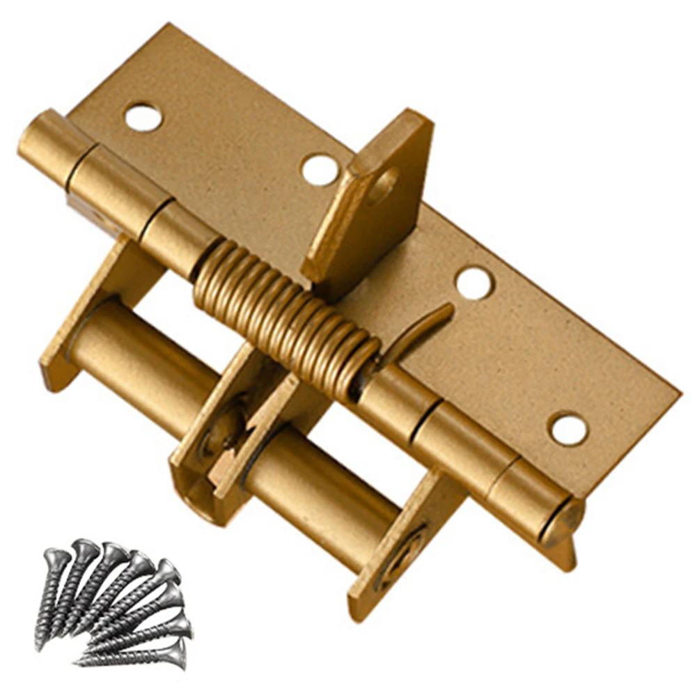 Самозакрывающиеся дверные петли Невидимые 4-дюймовые пружинные дверные петли Фиксация под углом 90 градусов Сверхпрочные петли Защита от ржавчины Бытовая фурнитура