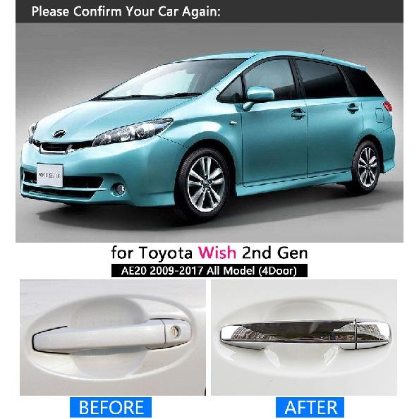 For Toyota AE20 2010 2011 2012 2013 2014 2015 2016 2017 Chrome Car Door Handle Cover Pad Sticker Overlay