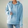 Women's Fashionable Long-sleeved Pullover And Solid-color Hooded Sweatshirt
