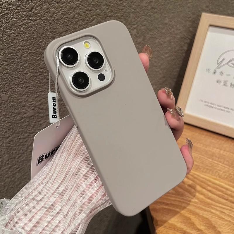 Облачное ощущение Жидкий силикон Подходит для чехла для мобильного телефона Apple 16promax IPhone 15 Ультратонкий Не желтеет Однотонный Предотвращает падения