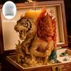 Силиконовая форма для свечи на тему тигров и декоративная для свечи и камня-диффузора