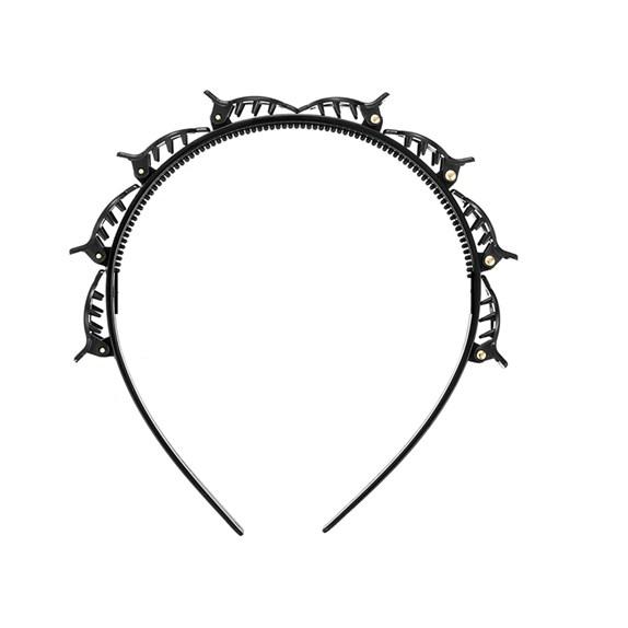 Модная одежда, двухслойная повязка на голову, инструменты для волос, двойная челка, прическа, заколка, многослойные повязки на голову