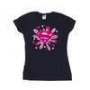 DC Comics Womens/Ladies Superman Pink Hearts And Stars Logo Cotton T-Shirt