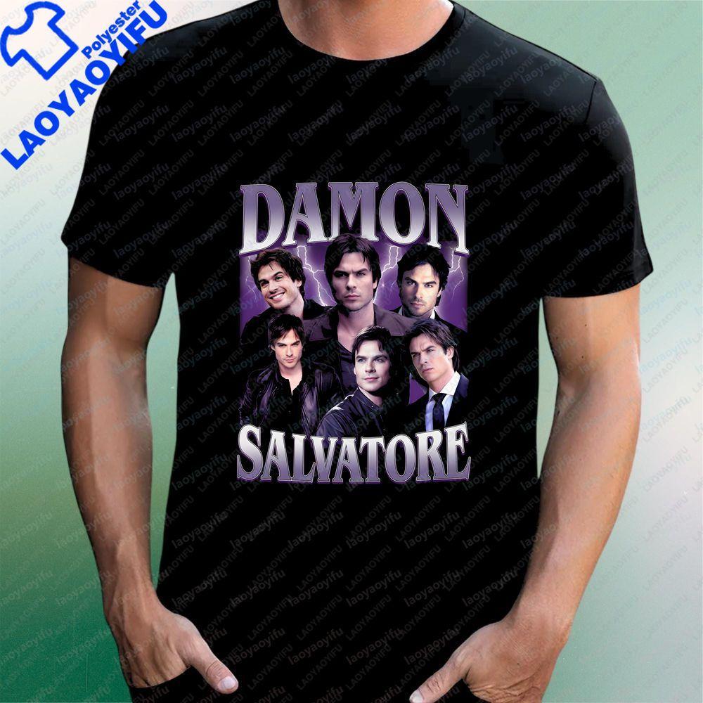 Damon Salvatores Unique Fashionable and Casual Streetwear Shortsleeved Roundneck Tshirt Suitable for Both Unisex and WoUnisex