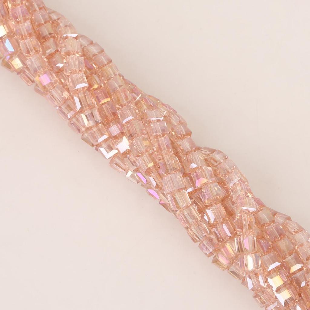 Квадратной формы австрийские хрустальные бусины кубические стеклянные свободные разделительные бусины для изготовления ювелирных изделий DIY аксессуар