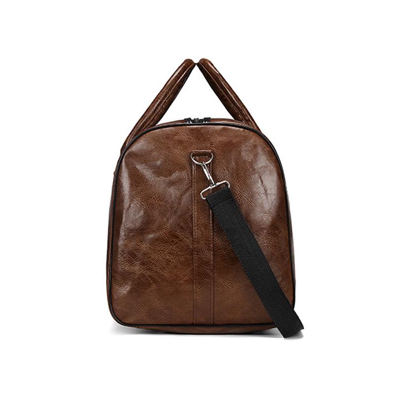 PU Дорожная сумка Большая емкость Цилиндрическая Спортивная сумка для фитнеса Деловая Повседневная Короткая деловая поездка Багажная сумка