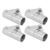 4Pcs Swivel Pipe Connector 25MM Stainless Steel Rugged Stable Boat Pipe Connector for Marine Yachts Inflatable Yachts