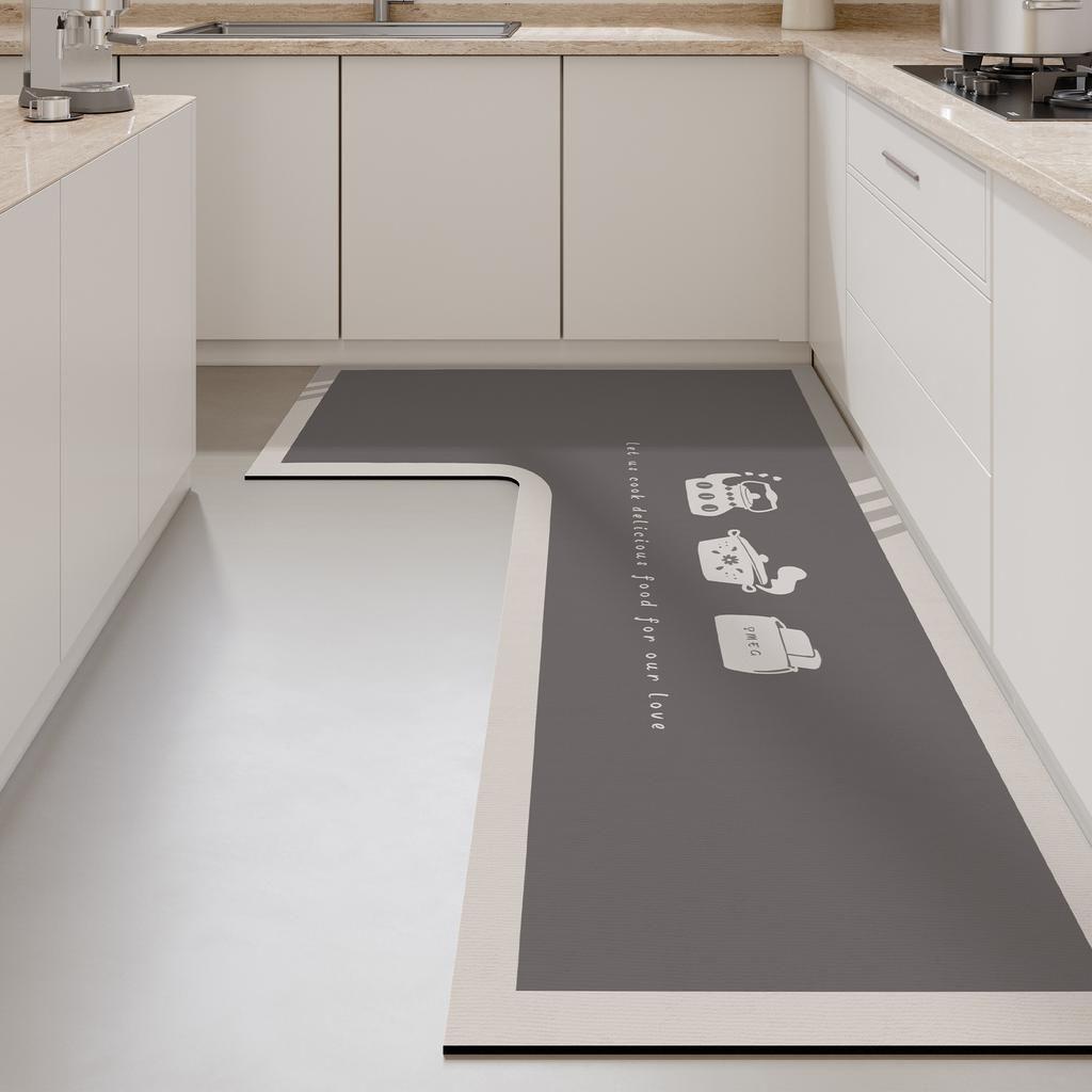 Premium Kitchen Floor Mat L-shaped Dirt-resistant Anti-slip Mat Diatom Mud Easy To Clean Foot Mat Household Quick-drying Water-absorbing Floor Mat