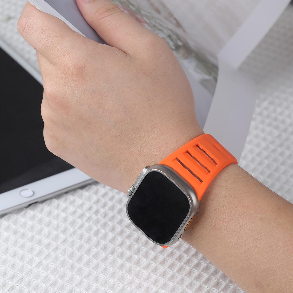 Спортивный силиконовый ремешок для Apple watch Ultra 2 ремешок 49 мм 45 мм 44 мм 42 мм correa smartwatch браслет iwatch Series 9 8 7 6 5 SE