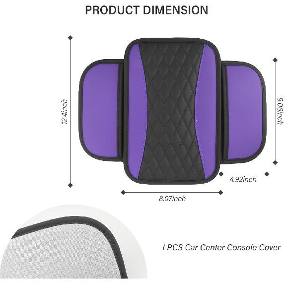 Кожаная накладка на центральную консоль автомобиля с боковыми карманами, Стильные автомобильные украшения, Чехол на подлокотник для органайзера сиденья автомобиля, Универсальная центральная консоль