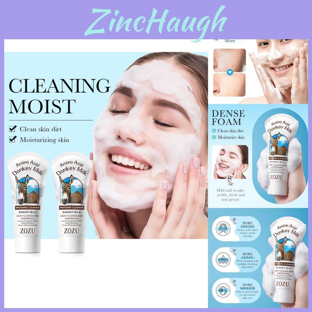 Premium Zozu Amino Acid Donkey Milk Facial Cleanser For Deep Clean Soft Skin