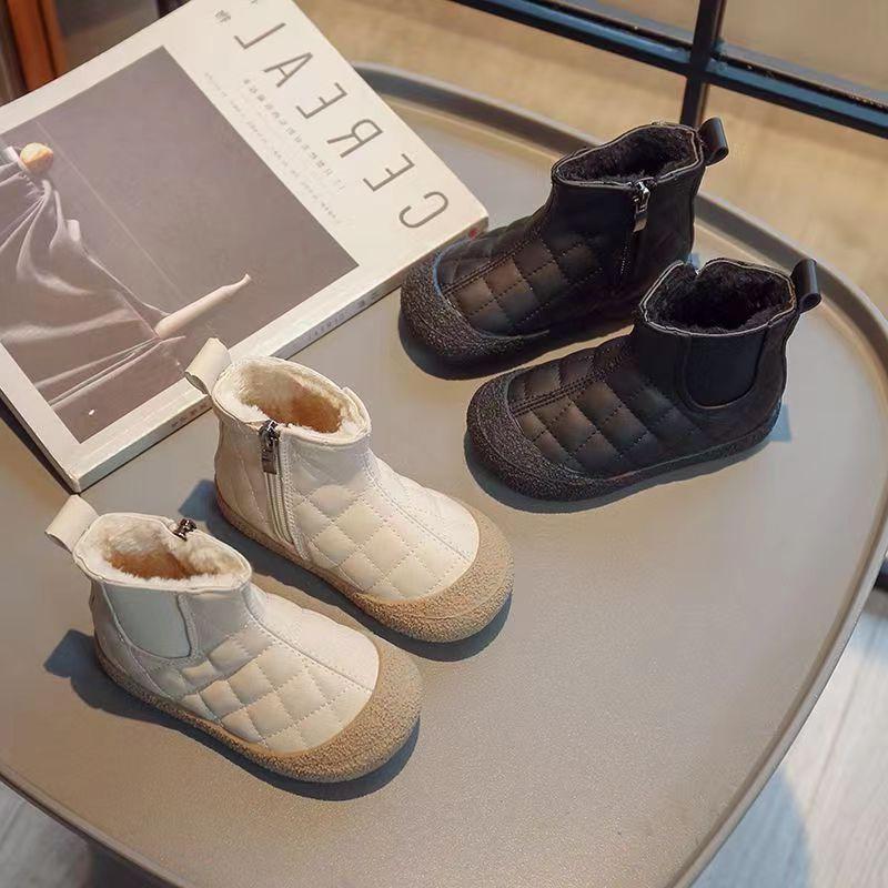 Новые зимние плюшевые зимние сапоги и толстые противоскользящие детские хлопковые сапоги
