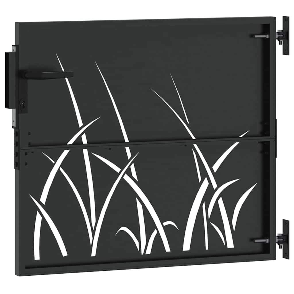 Garden Gate Black 85 x 100 cm Powder Coated Steel