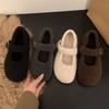 Fashion Fashion Square Toe Fleece Flet Ballet Flats Woman Winter Warm Wool Mary Jane Shoes Ladies Brand Design Elegant Plush Loafers