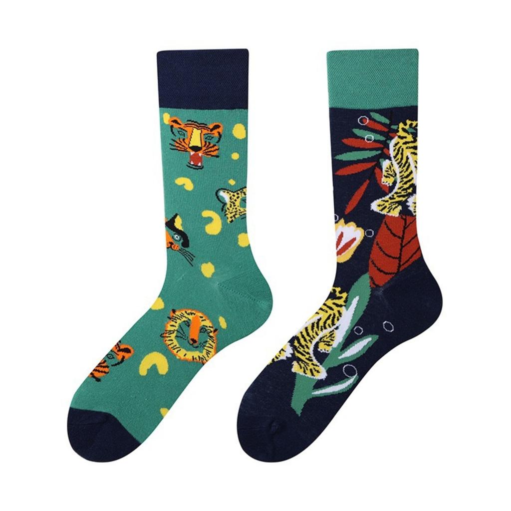 Асимметричные длинные носки для парных спортивных носков