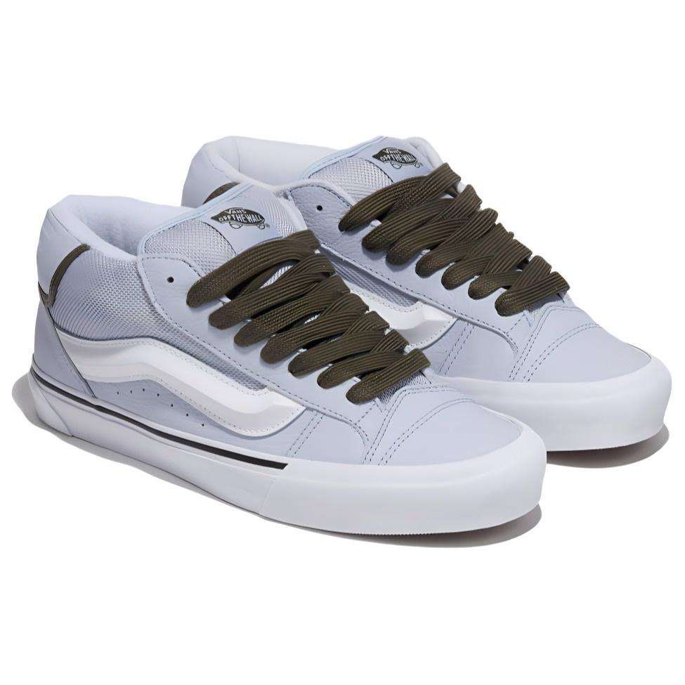 Vans KNU Leather, Textile Cushioning Mid top Casual Shoes Unisex Blue VN000CQ9CHA1