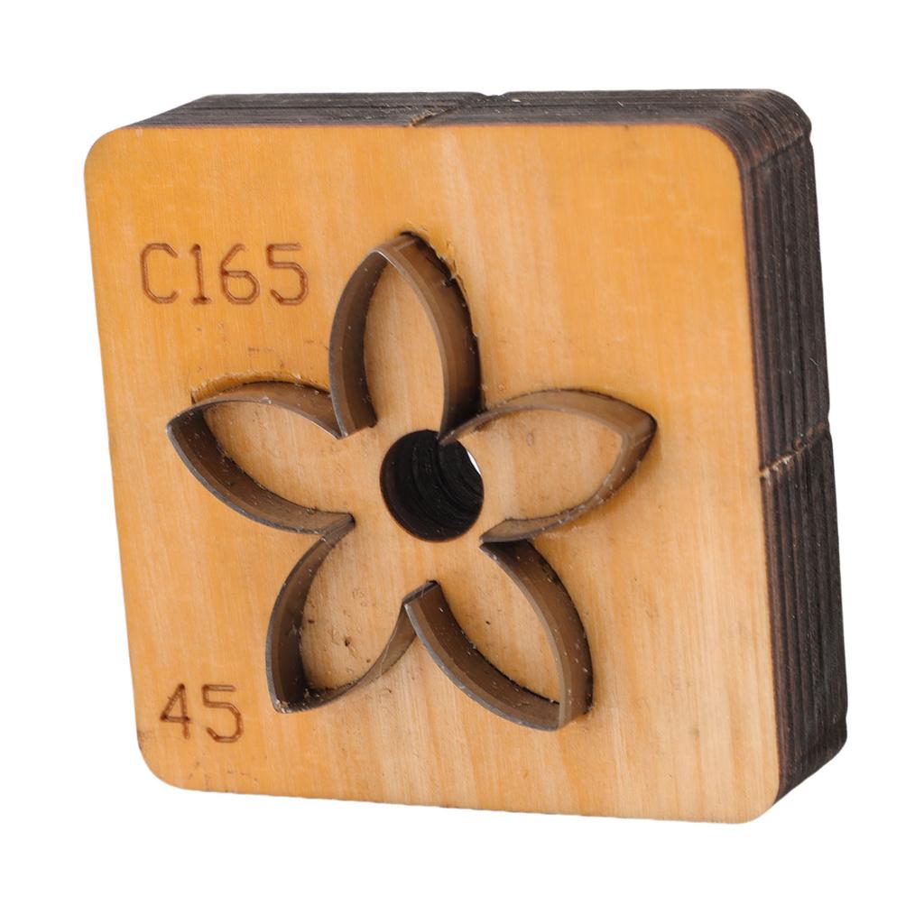 Цветочный штамп для резки кожи   Деревянная основа Углеродистая сталь Форма цветка Штамп для резки кожи для рукоделия