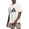 adidas Баскетбольная футболка Ss25 свободного кроя с круглым вырезом, модная спортивная футболка с коротким рукавом, унисекс, топы JX5574