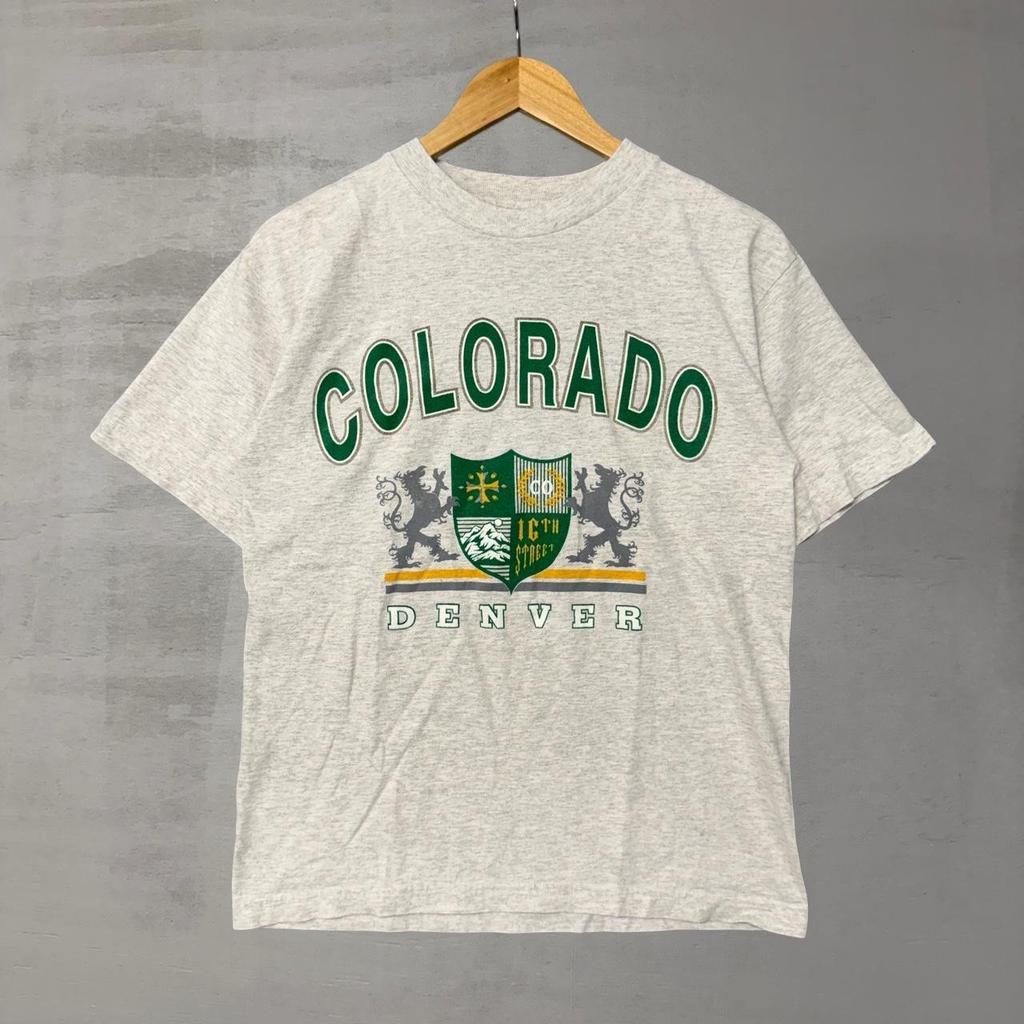 Vintage Denver Colorado Grey 90s Short Sleeve Tee Shirt Medium Unisex T-Shirt