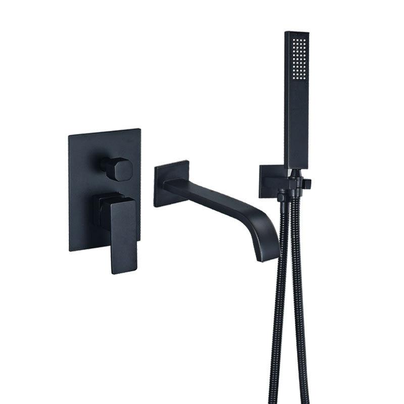 Смеситель для ванны, матовый золотой, смеситель для ванной, смесители для душа с горячей и холодной водой, настенный смеситель для душа для ванны