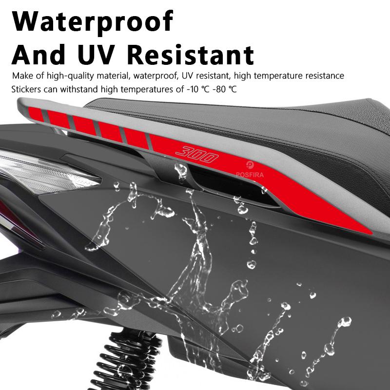 POSFIRA Motorcycle Passenger Handle Stickers Vinyl Decals for Honda Forza 300 NSS Forza300 NSS300 2018 2019 2020 Accessories