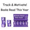Yousheng Book Read Counter Bookshelf Decoration Handmade Acrylic Book Read Counter This Year Tracker Reading Challenge Tracker Book Lovers Gift